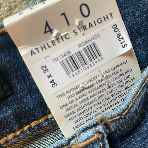 Lucky Brand Jeans 410 Athletic Straight 34W x 32L NWT - Picture 3 of 4